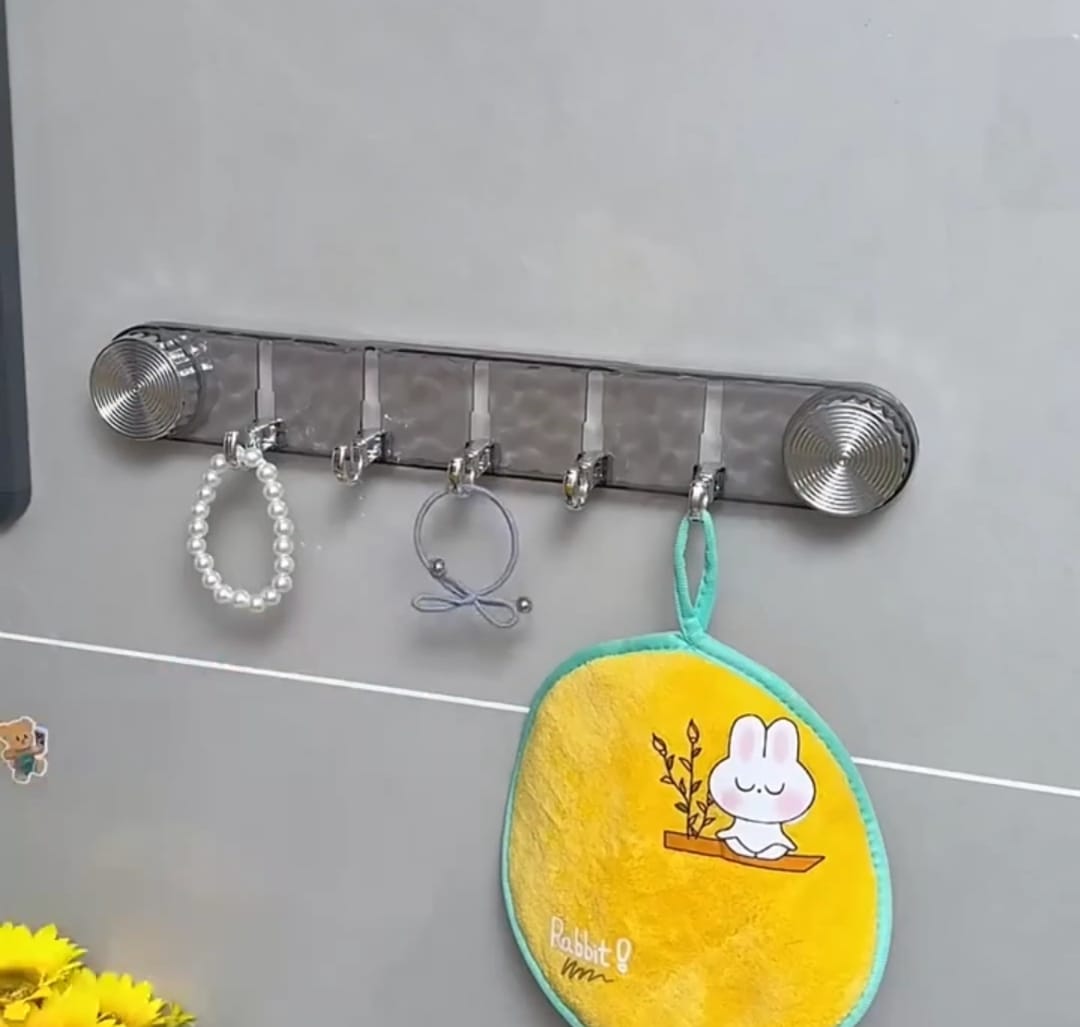 সাকশন কাপ ফোল্ডিং হুক র‍্যাক -Suction Cup Folding Hook Rack